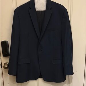 Calvin Klein Blue Sport Coat Notch Lapel